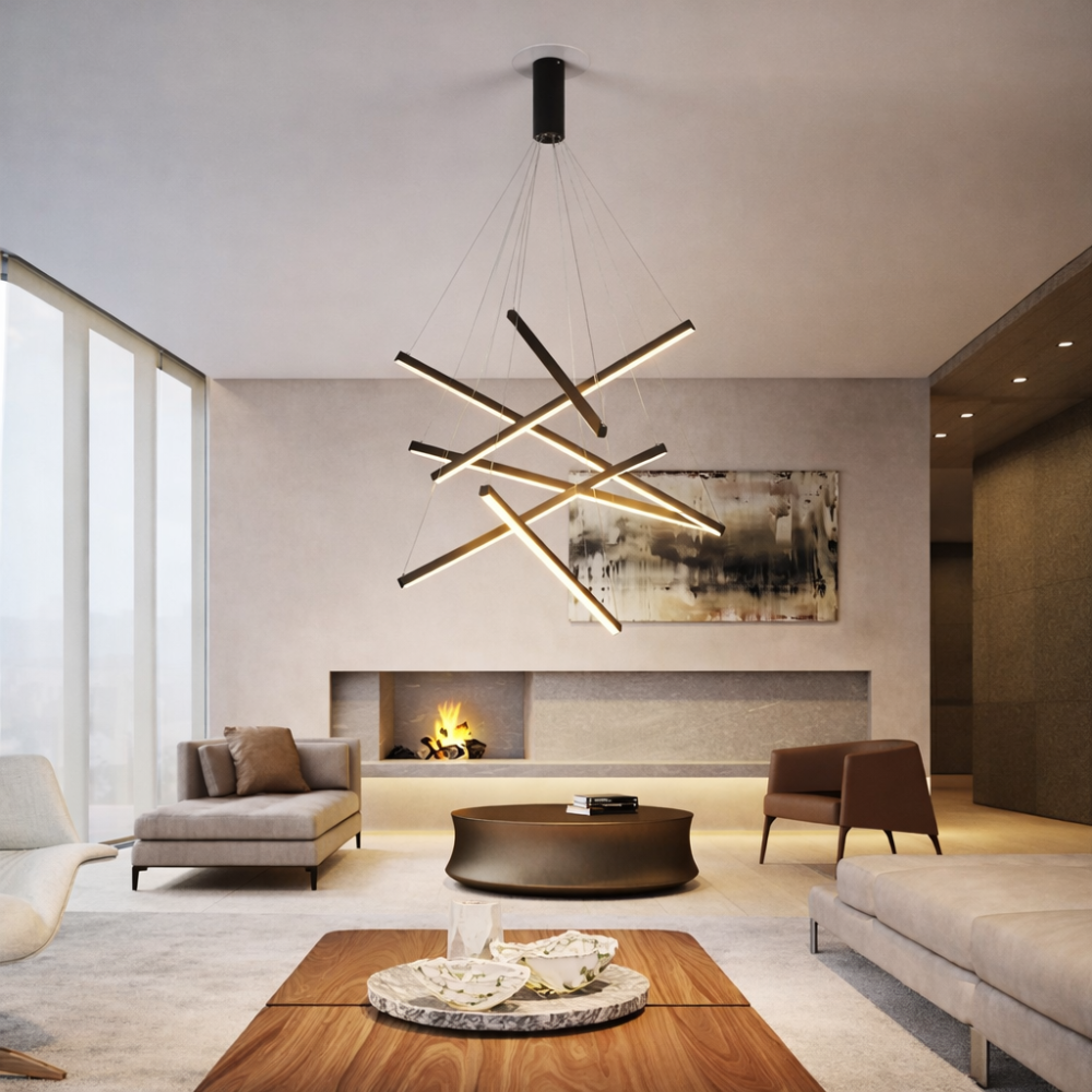 Suspension LED Barres Superposées