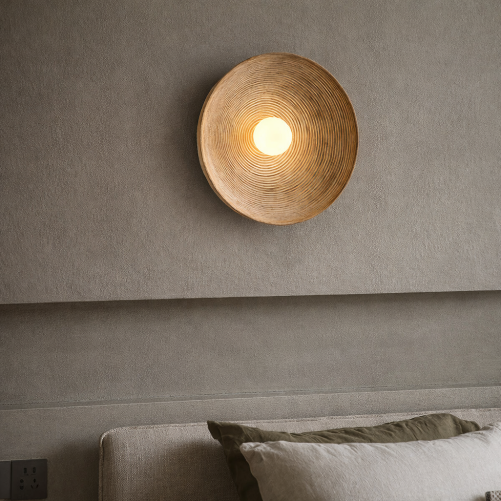 Applique Murale Ronde Style Japonais