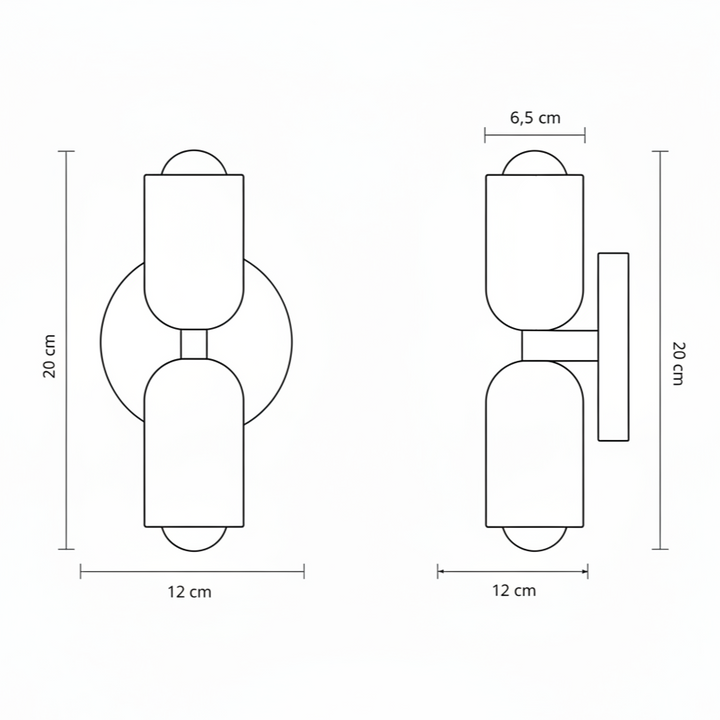 Applique Murale Scandinave Bicolore