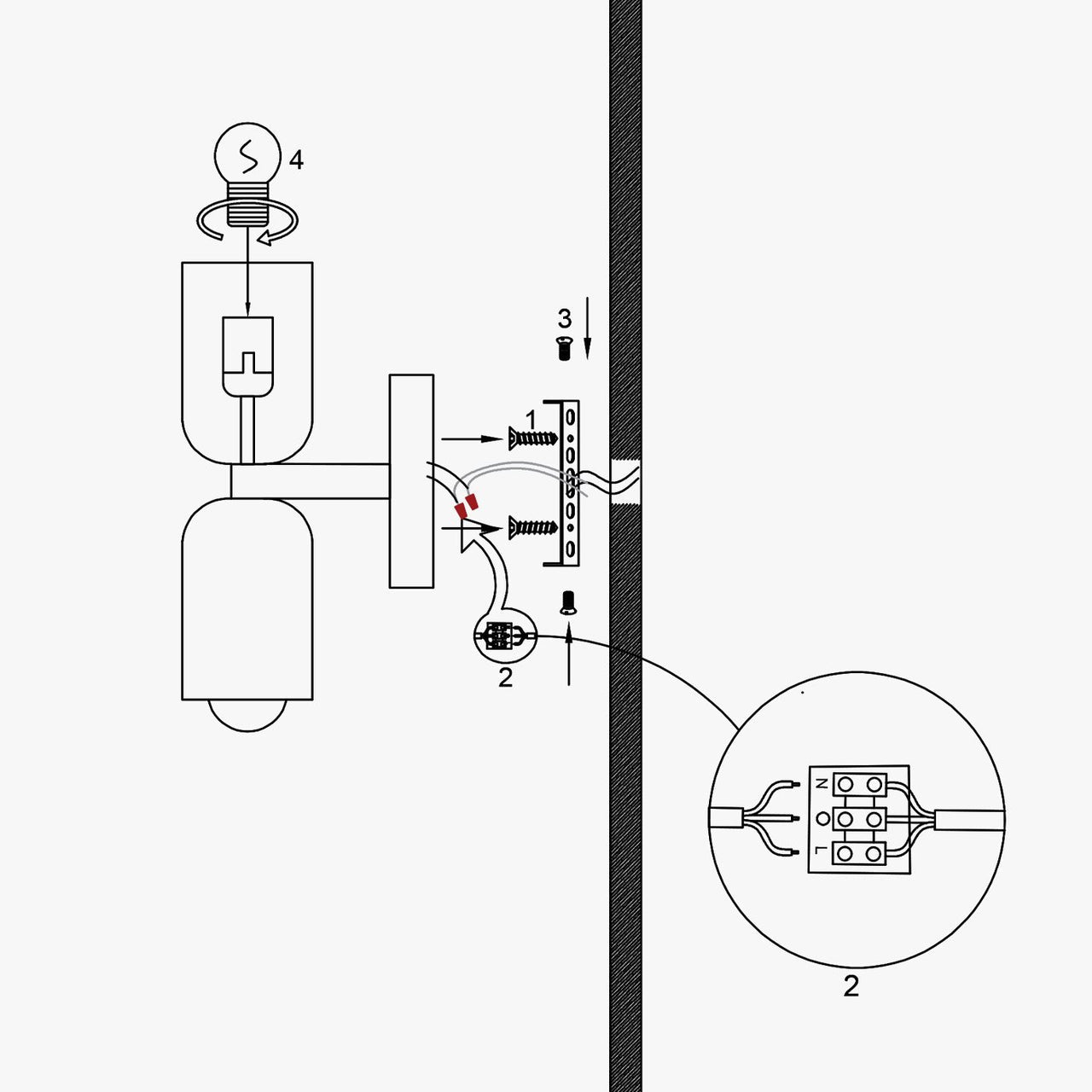 Applique Murale Scandinave Bicolore