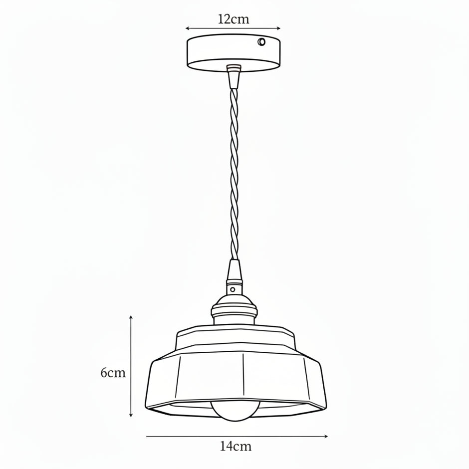 Suspension Vintage Céramique et Cuivre