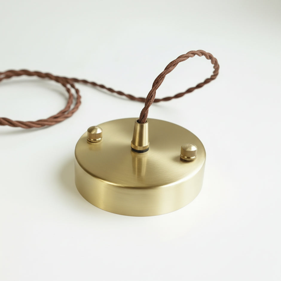 Suspension Vintage Céramique et Cuivre