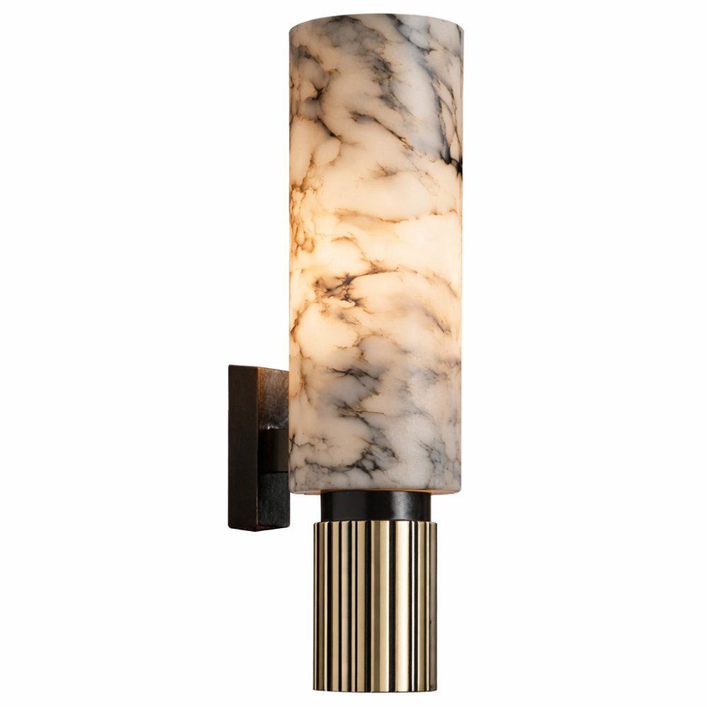 Applique Murale Marbre et Cuivre