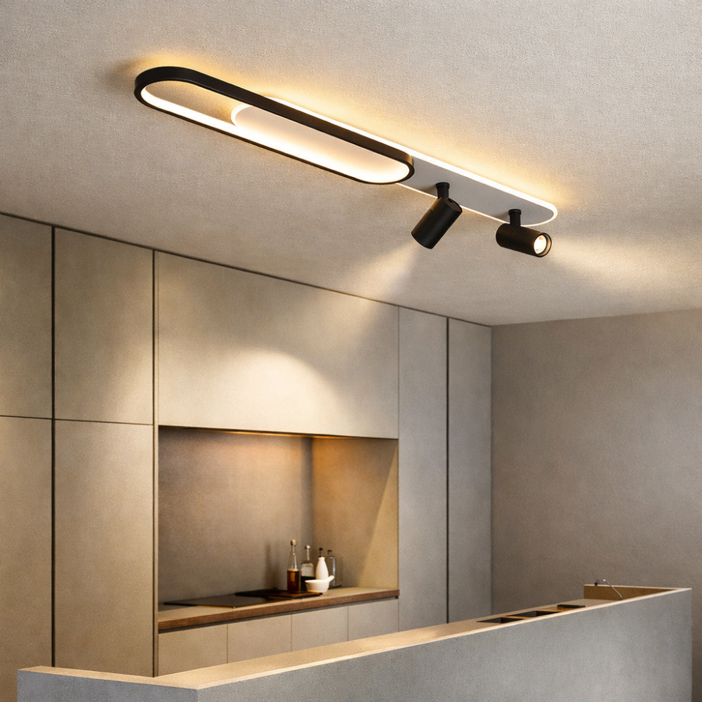 Plafonnier LED Allongé Contemporain