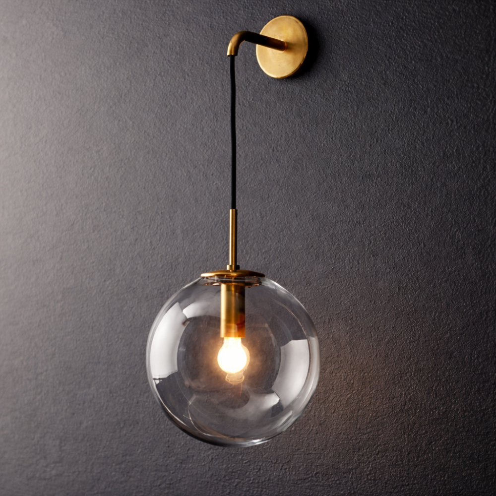Applique Murale Boule en Verre