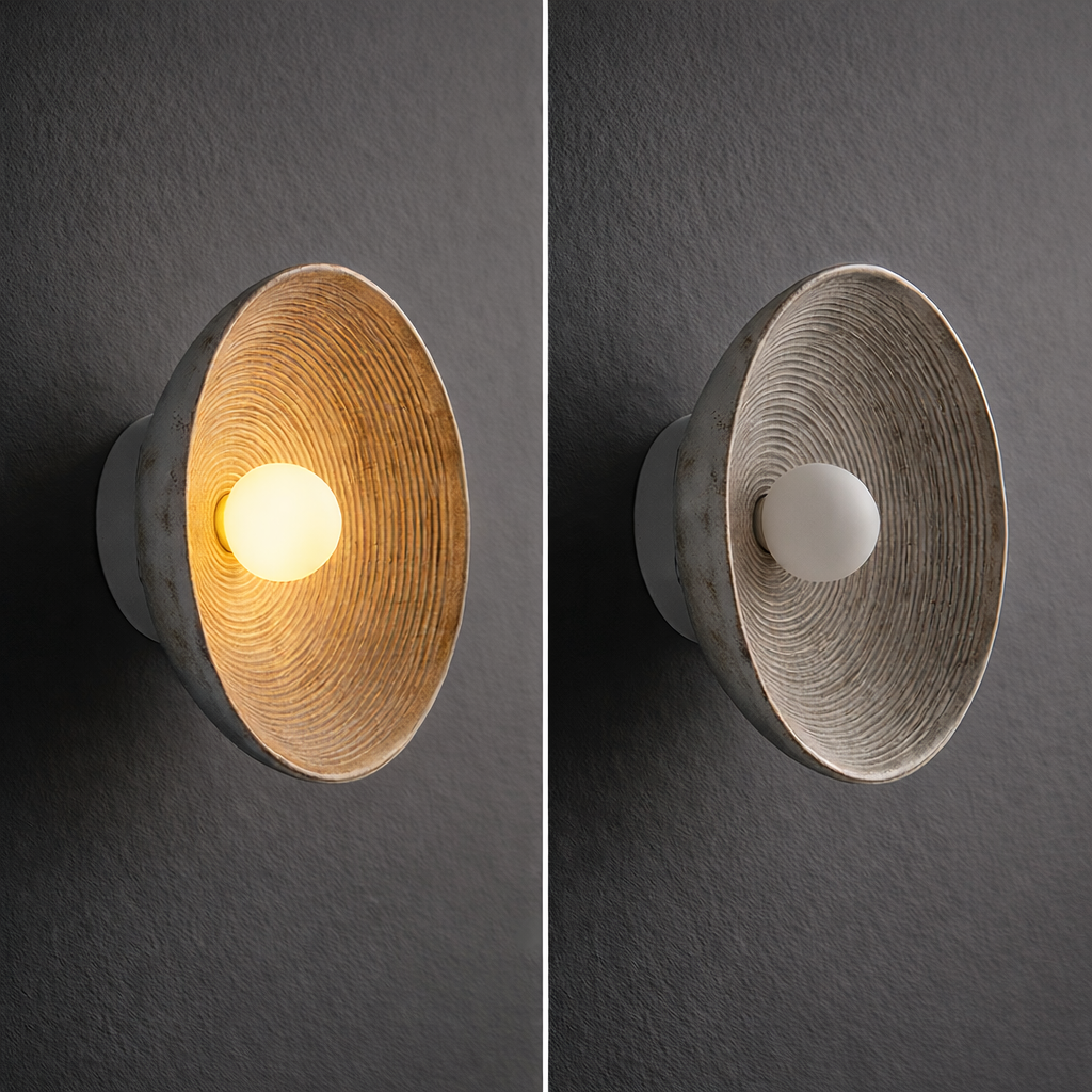 Applique Murale Ronde Style Japonais