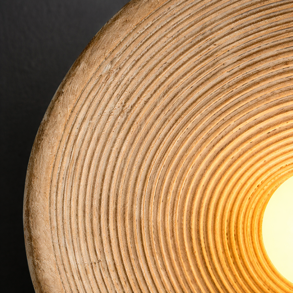 Applique Murale Ronde Style Japonais