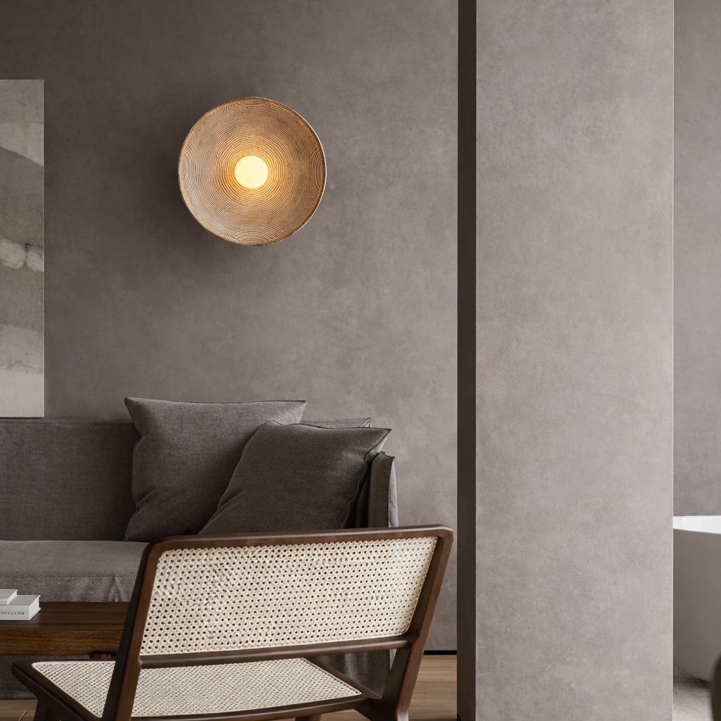 Applique Murale Ronde Style Japonais