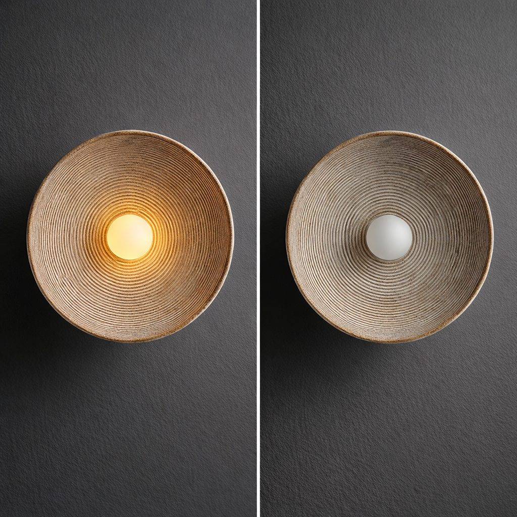 Applique Murale Ronde Style Japonais